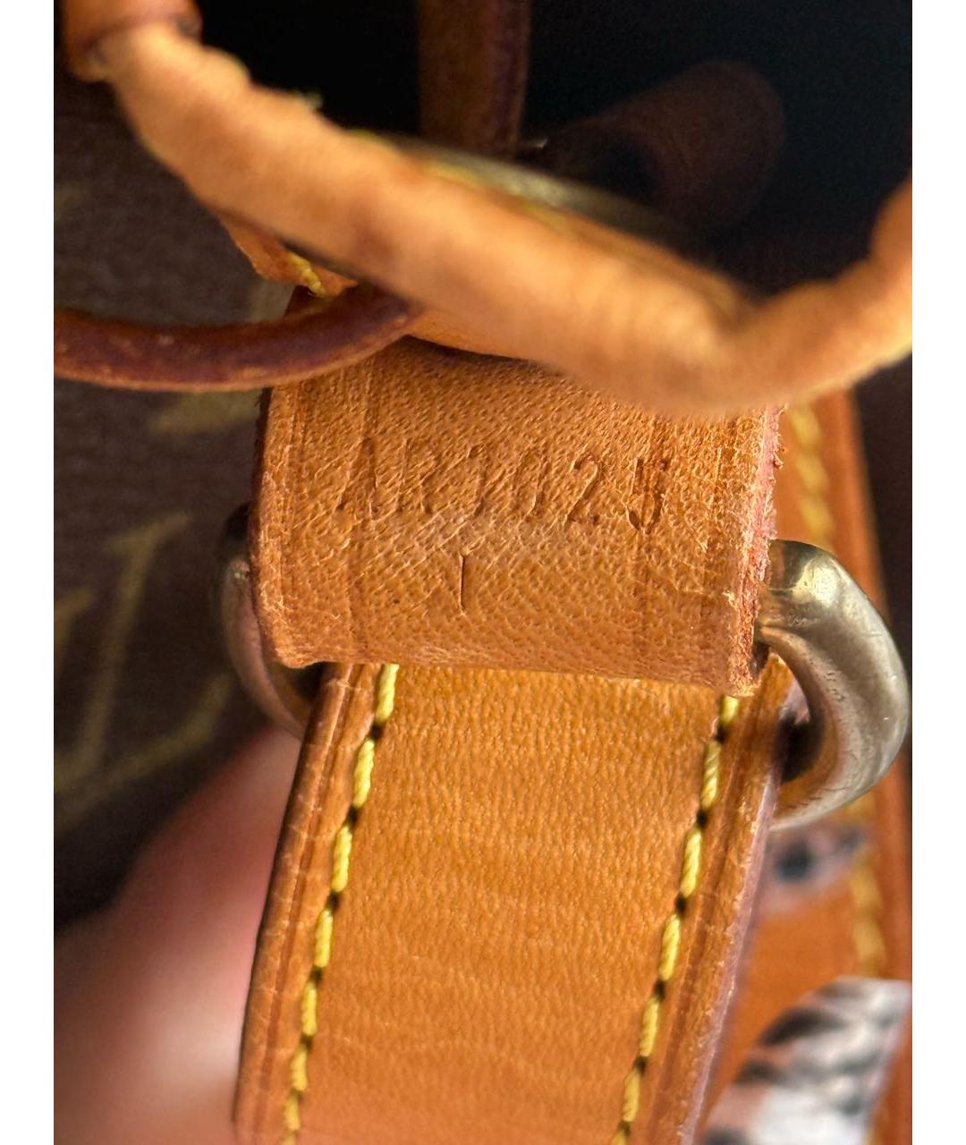 LOUIS VUITTON Коричневая сумка с короткими ручками из канвы, фото 7