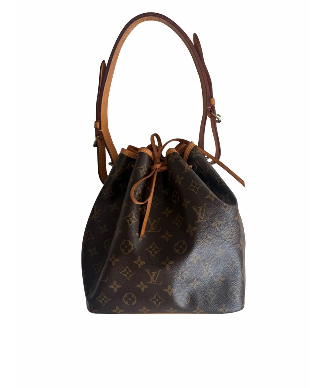 LOUIS VUITTON Коричневая сумка с короткими ручками из канвы, фото 9