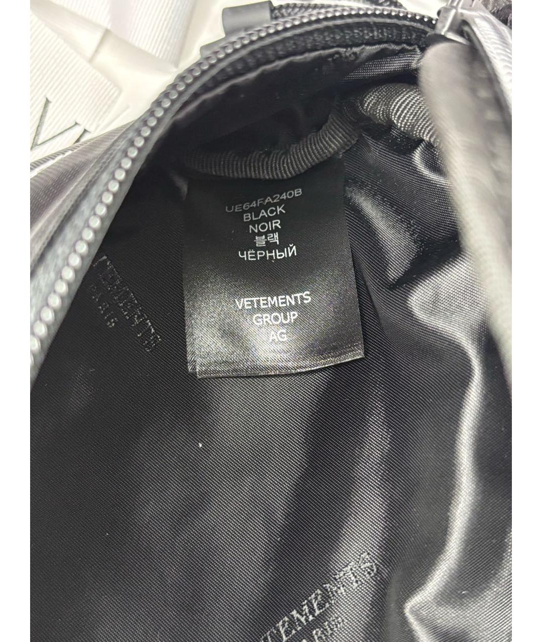 VETEMENTS Черная поясная сумка, фото 3