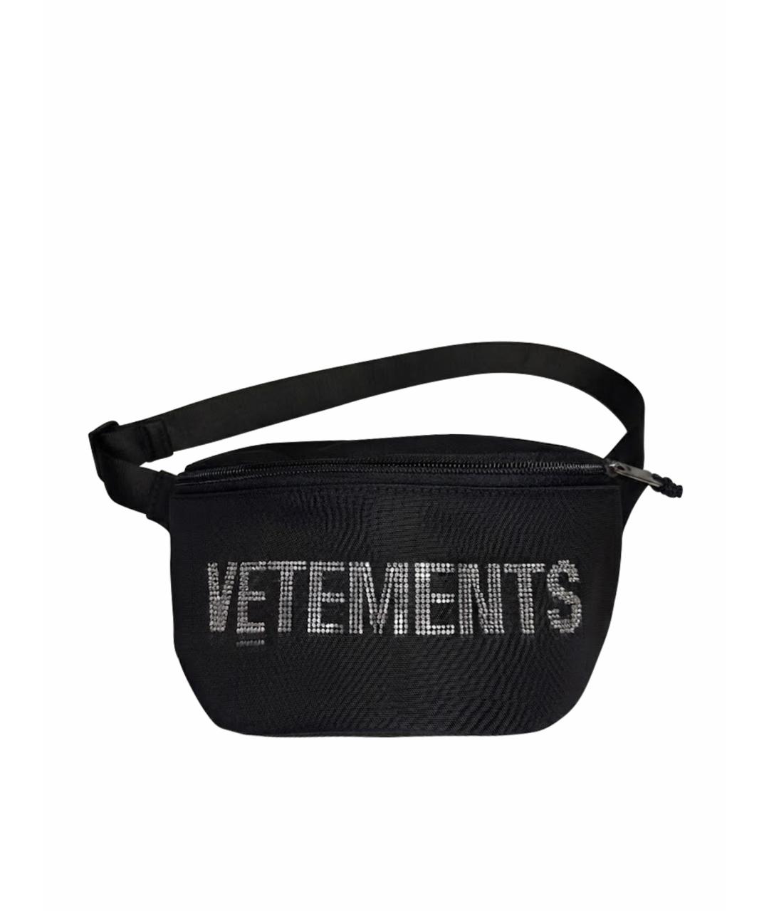 VETEMENTS Черная поясная сумка, фото 1