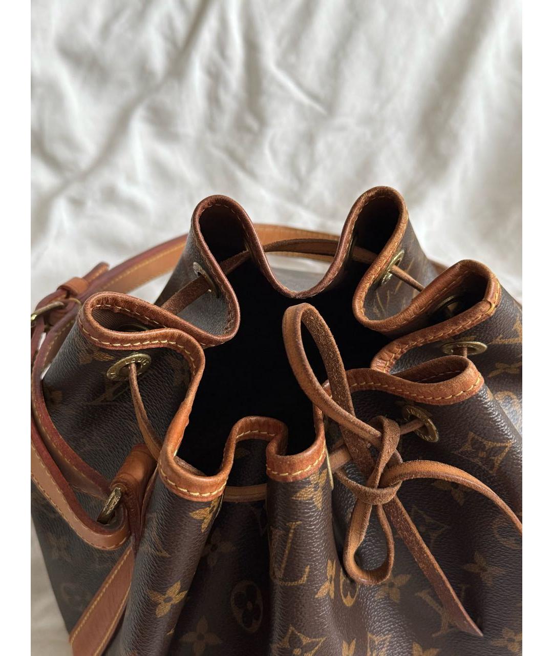 LOUIS VUITTON Коричневая сумка с короткими ручками из канвы, фото 3