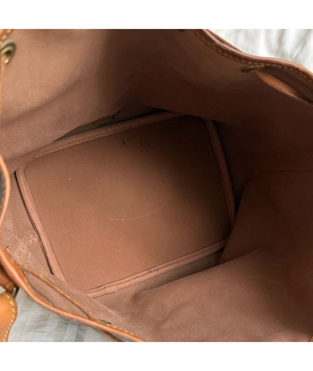 LOUIS VUITTON Коричневая сумка с короткими ручками из канвы, фото 8