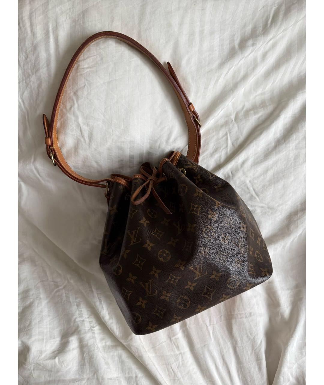 LOUIS VUITTON Коричневая сумка с короткими ручками из канвы, фото 9