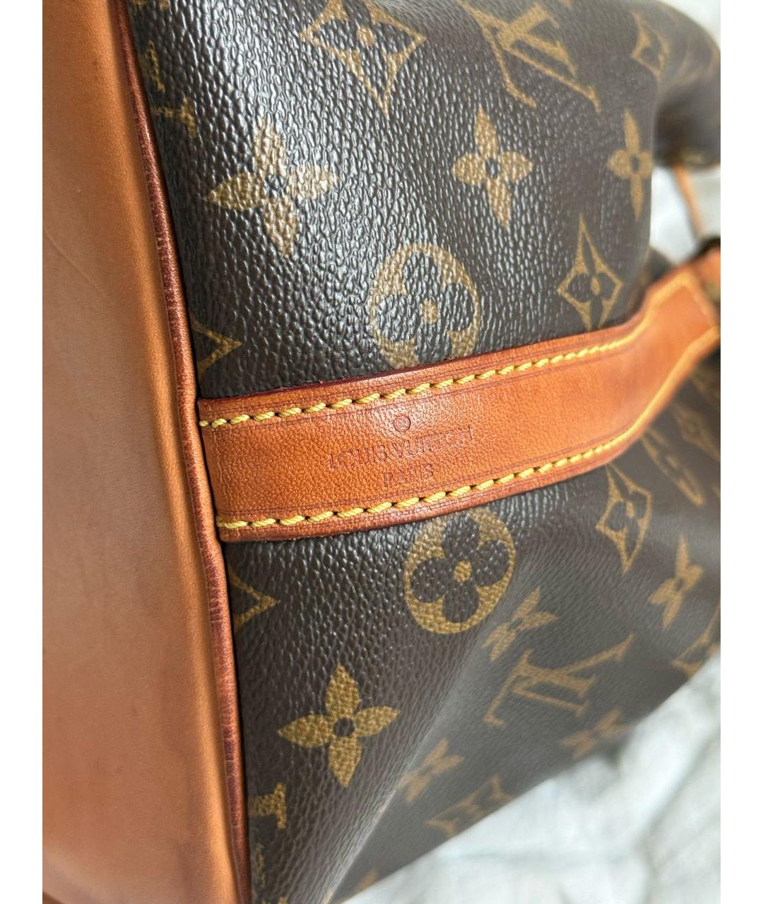 LOUIS VUITTON Коричневая сумка с короткими ручками из канвы, фото 6