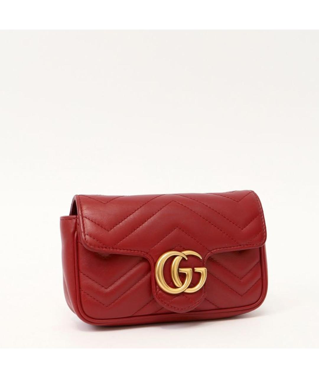 GUCCI Красная кожаная сумка через плечо, фото 2
