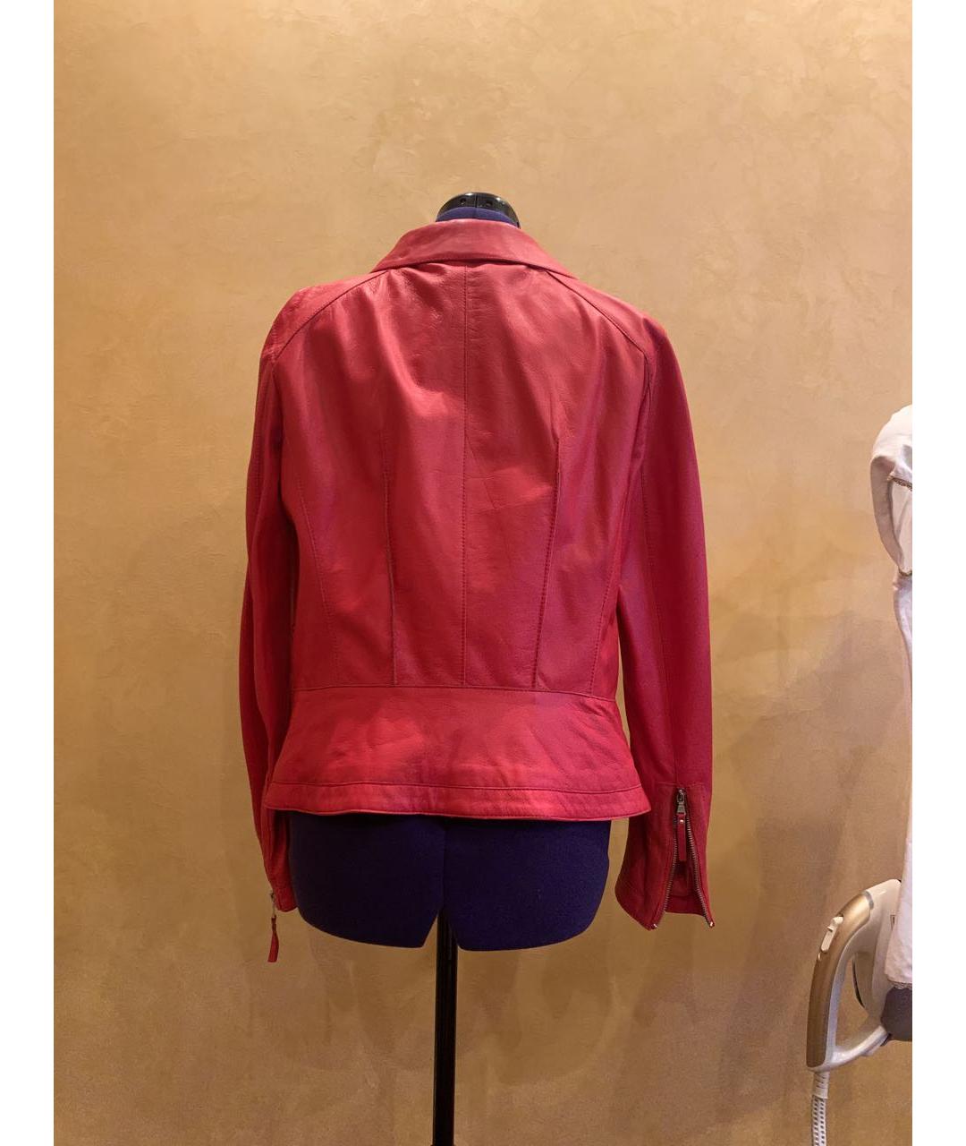 MARELLA Красная кожаная куртка, фото 2