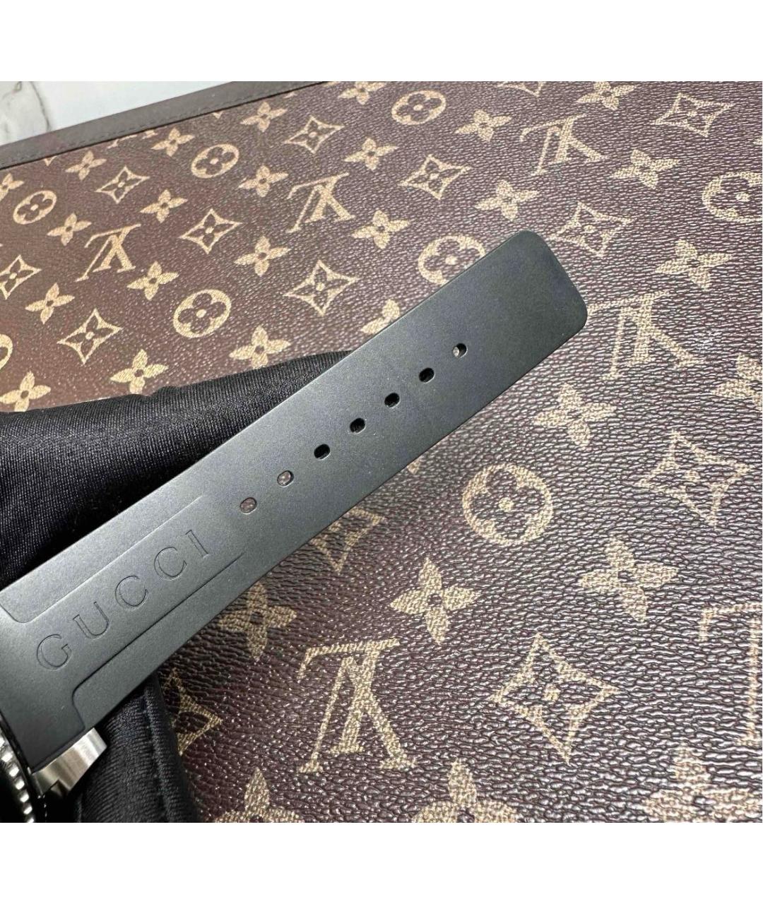 GUCCI Черные стальные часы, фото 6