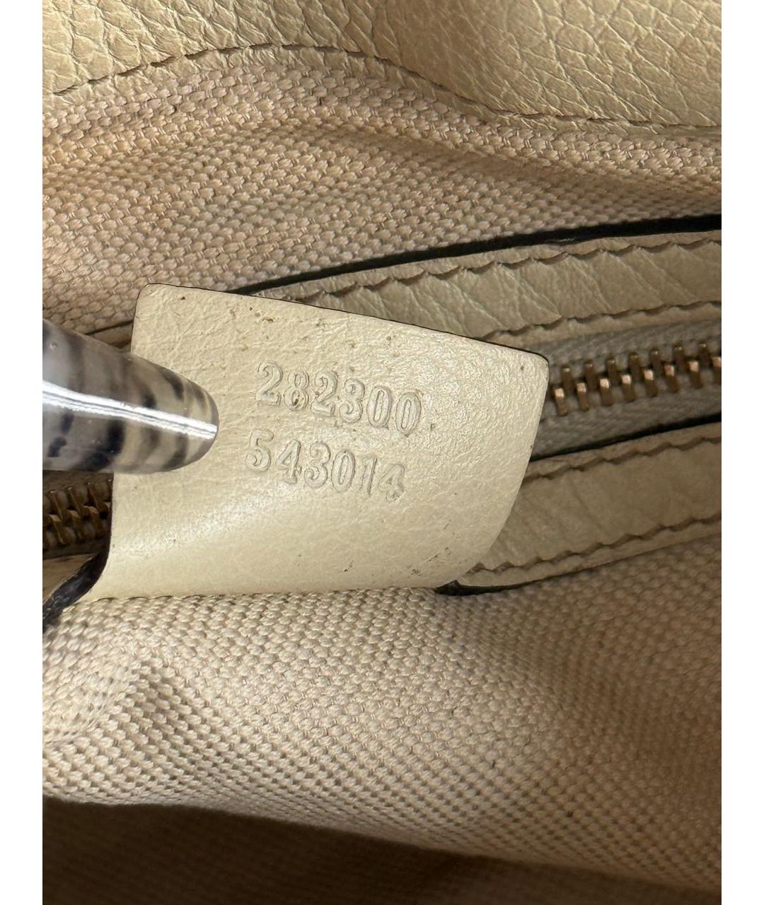 GUCCI Коричневая сумка с короткими ручками из канвы, фото 8
