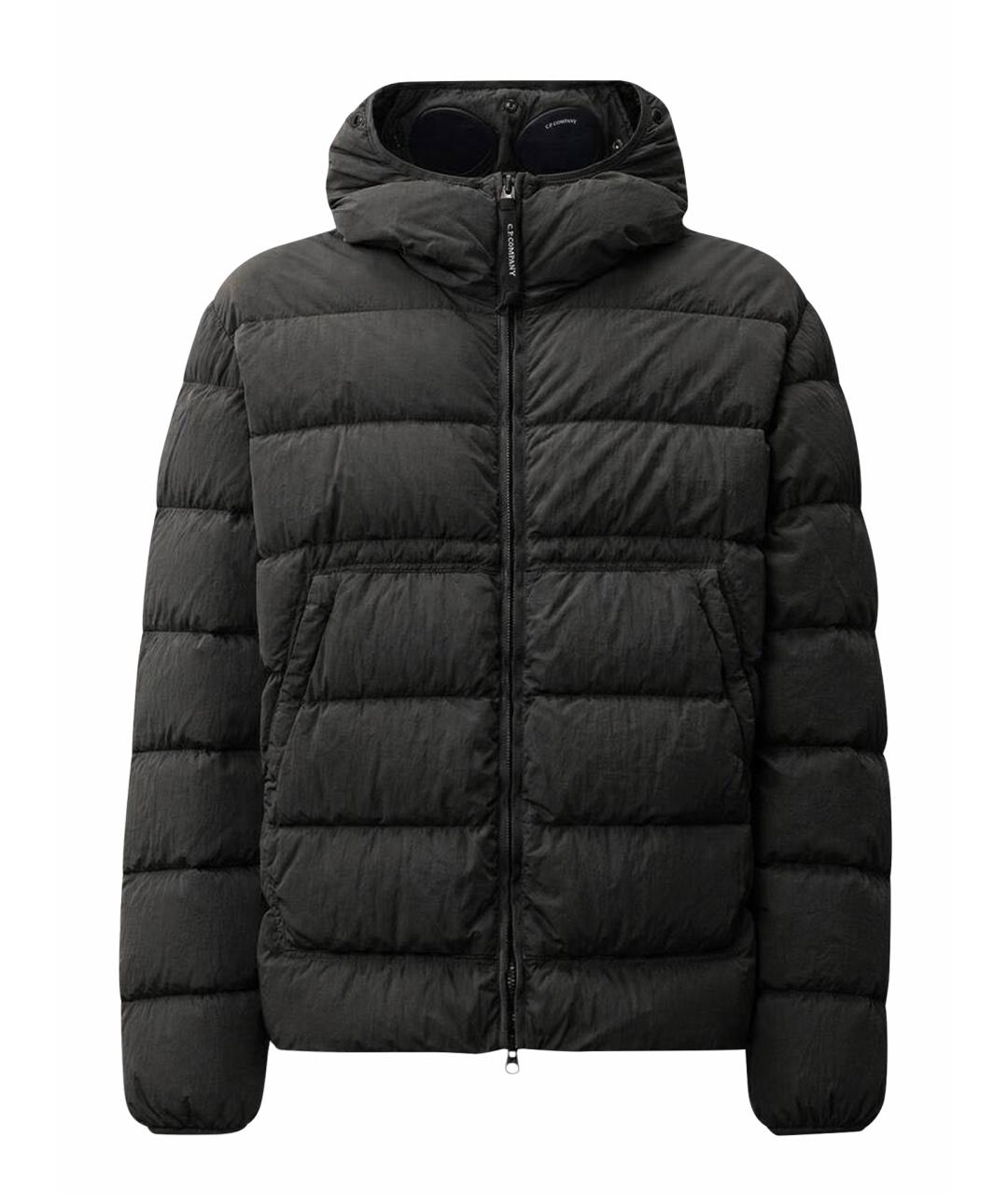 CP COMPANY Черный нейлоновый пуховик, фото 1