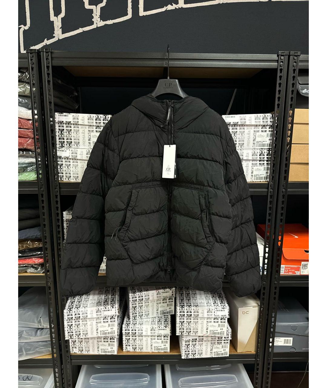 CP COMPANY Черный нейлоновый пуховик, фото 4