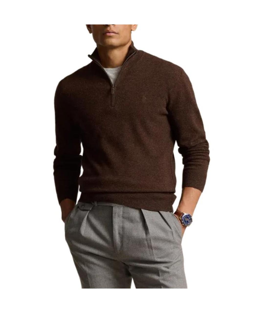 POLO RALPH LAUREN Коричневый джемпер / свитер, фото 4