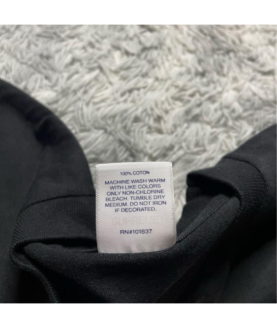 SUPREME Черная хлопковая футболка, фото 4