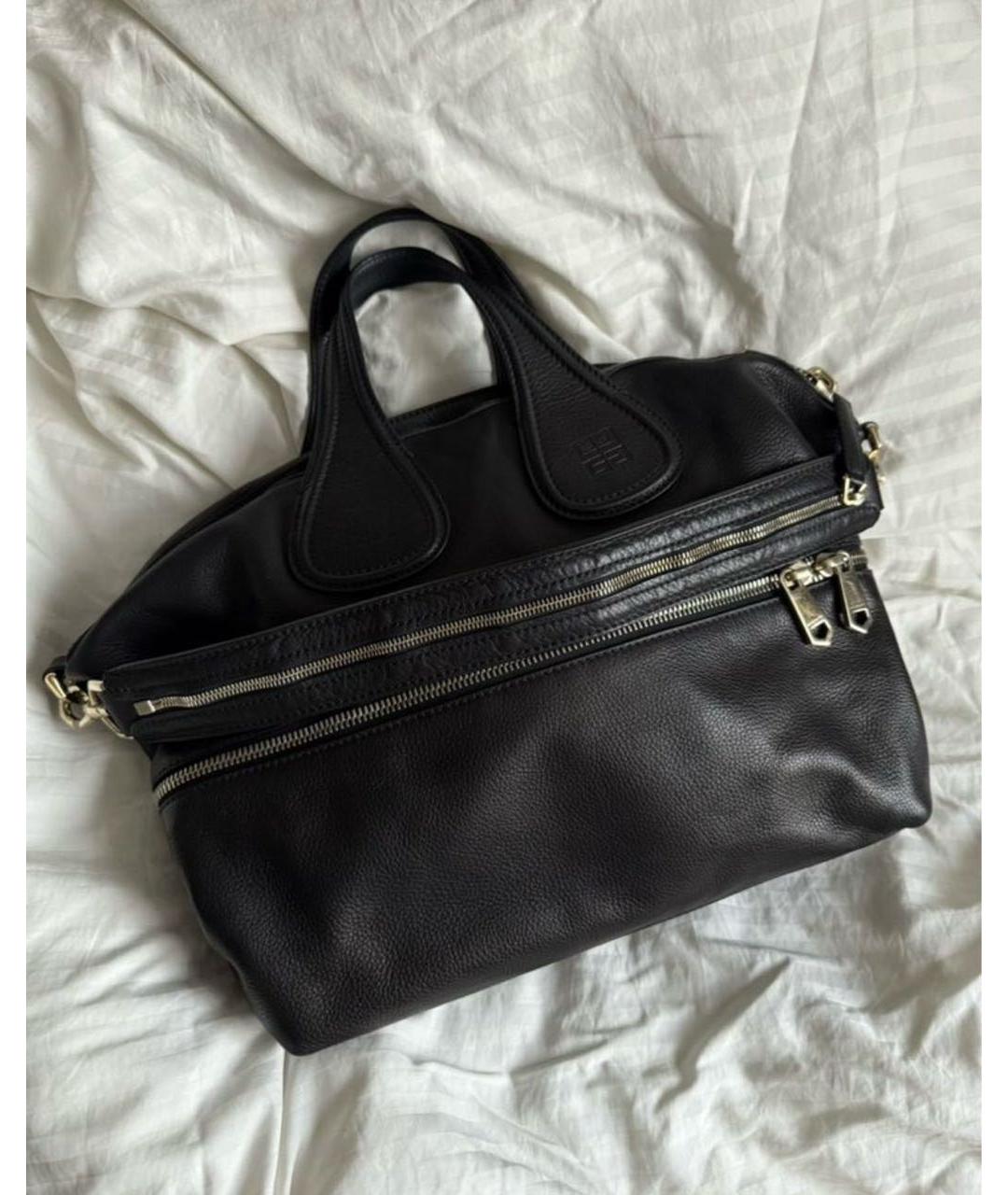 GIVENCHY Черная кожаная сумка с короткими ручками, фото 9