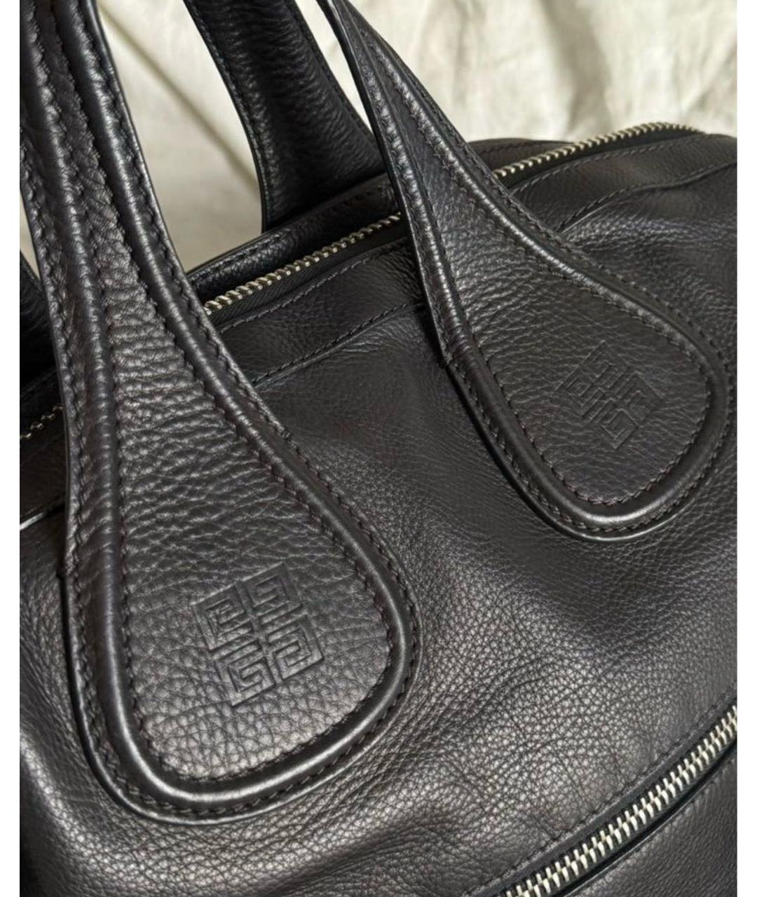 GIVENCHY Черная кожаная сумка с короткими ручками, фото 5