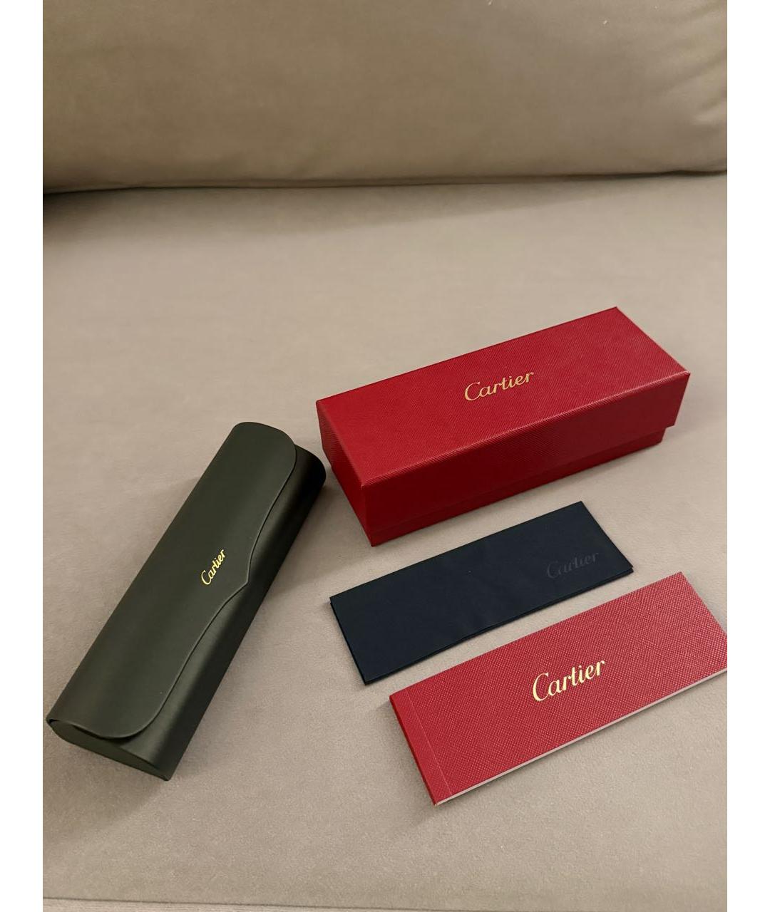 CARTIER Золотые металлические солнцезащитные очки, фото 4
