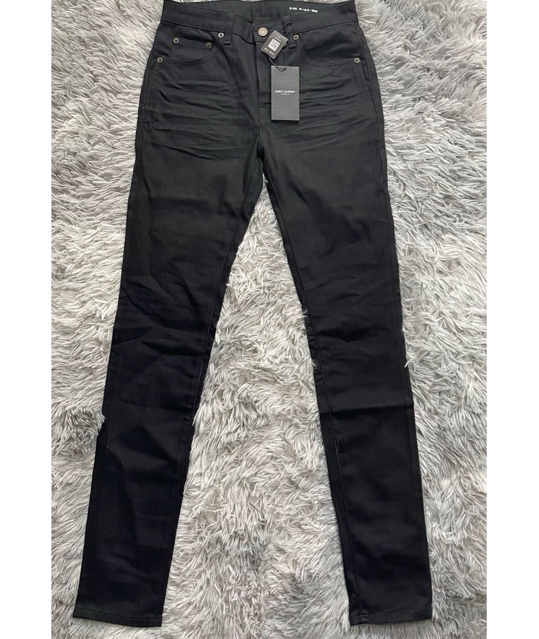 SAINT LAURENT Черные хлопковые джинсы скинни, фото 8