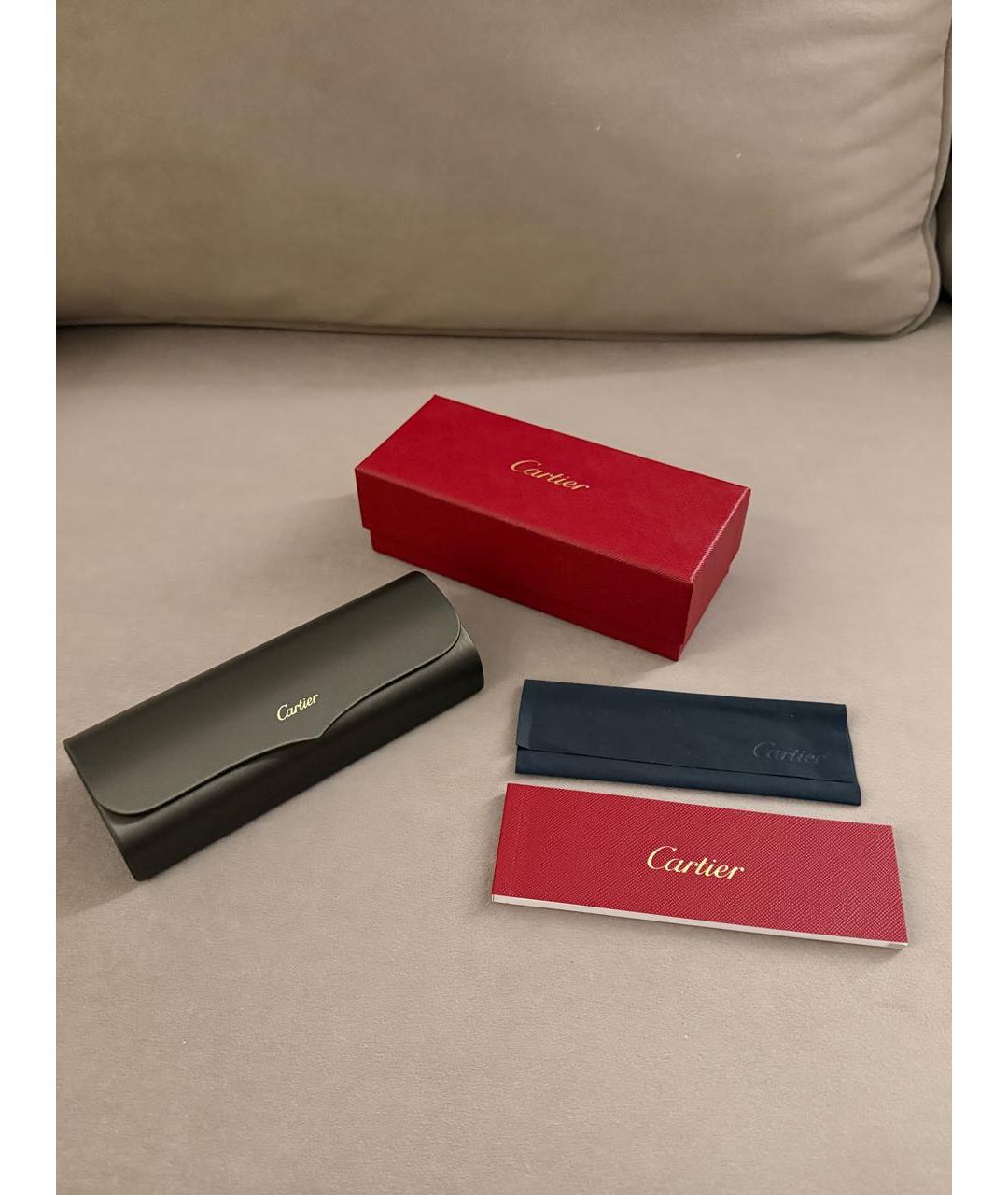CARTIER Золотые металлические солнцезащитные очки, фото 4