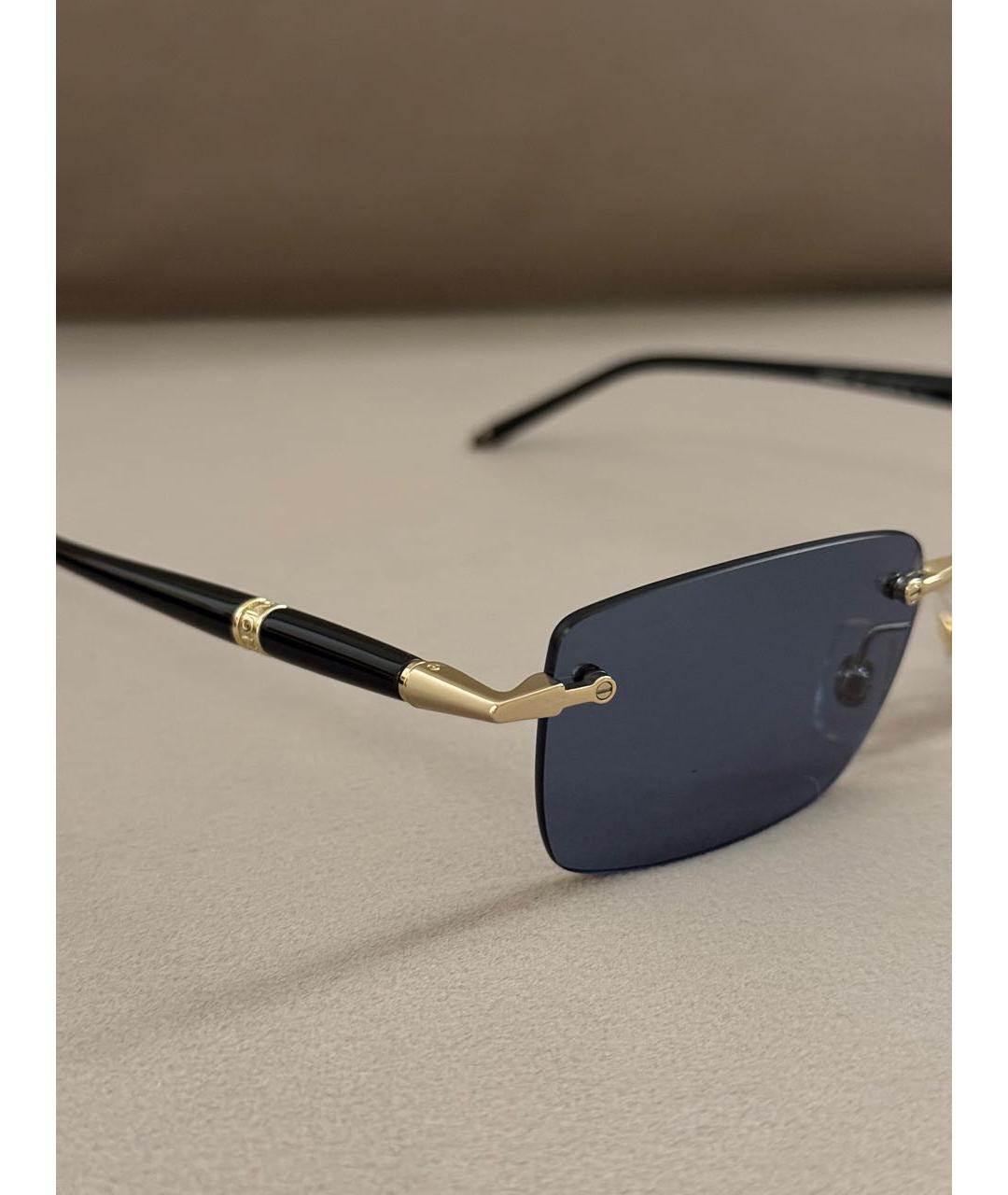 MONTBLANC Черные металлические солнцезащитные очки, фото 3