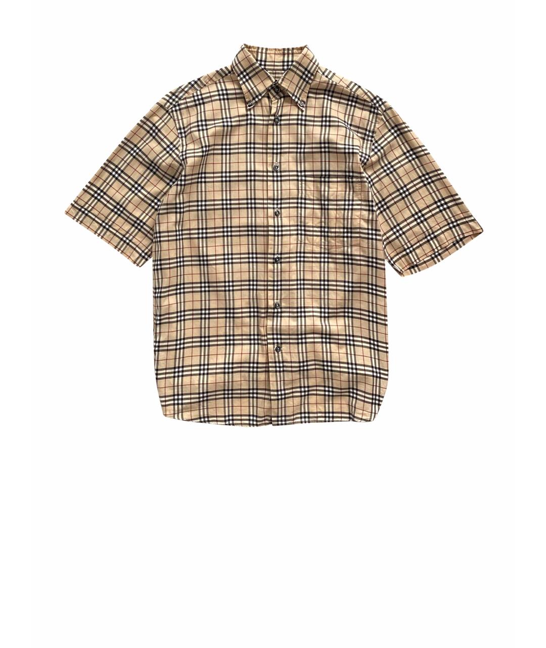 BURBERRY Бежевая хлопковая кэжуал рубашка, фото 1
