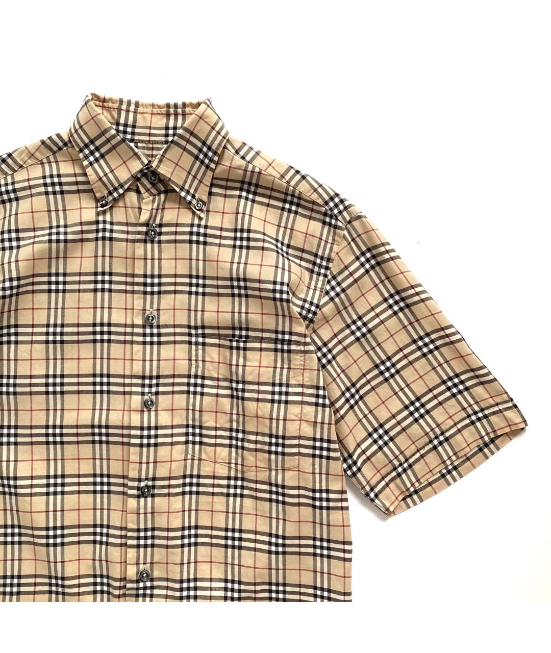 BURBERRY Бежевая хлопковая кэжуал рубашка, фото 3