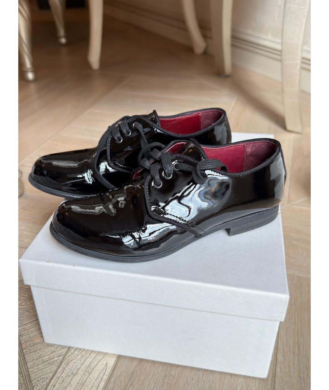 DOLCE&GABBANA Черные кожаные ботинки, фото 3