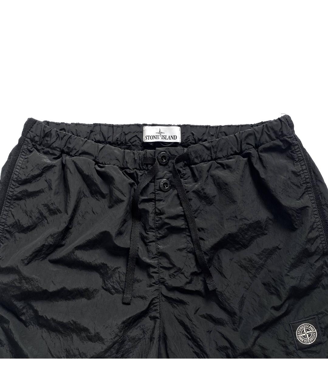 STONE ISLAND Черные нейлоновые шорты, фото 5