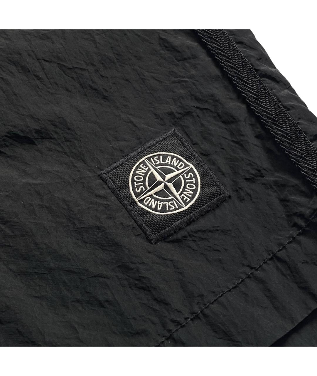 STONE ISLAND Черные нейлоновые шорты, фото 4