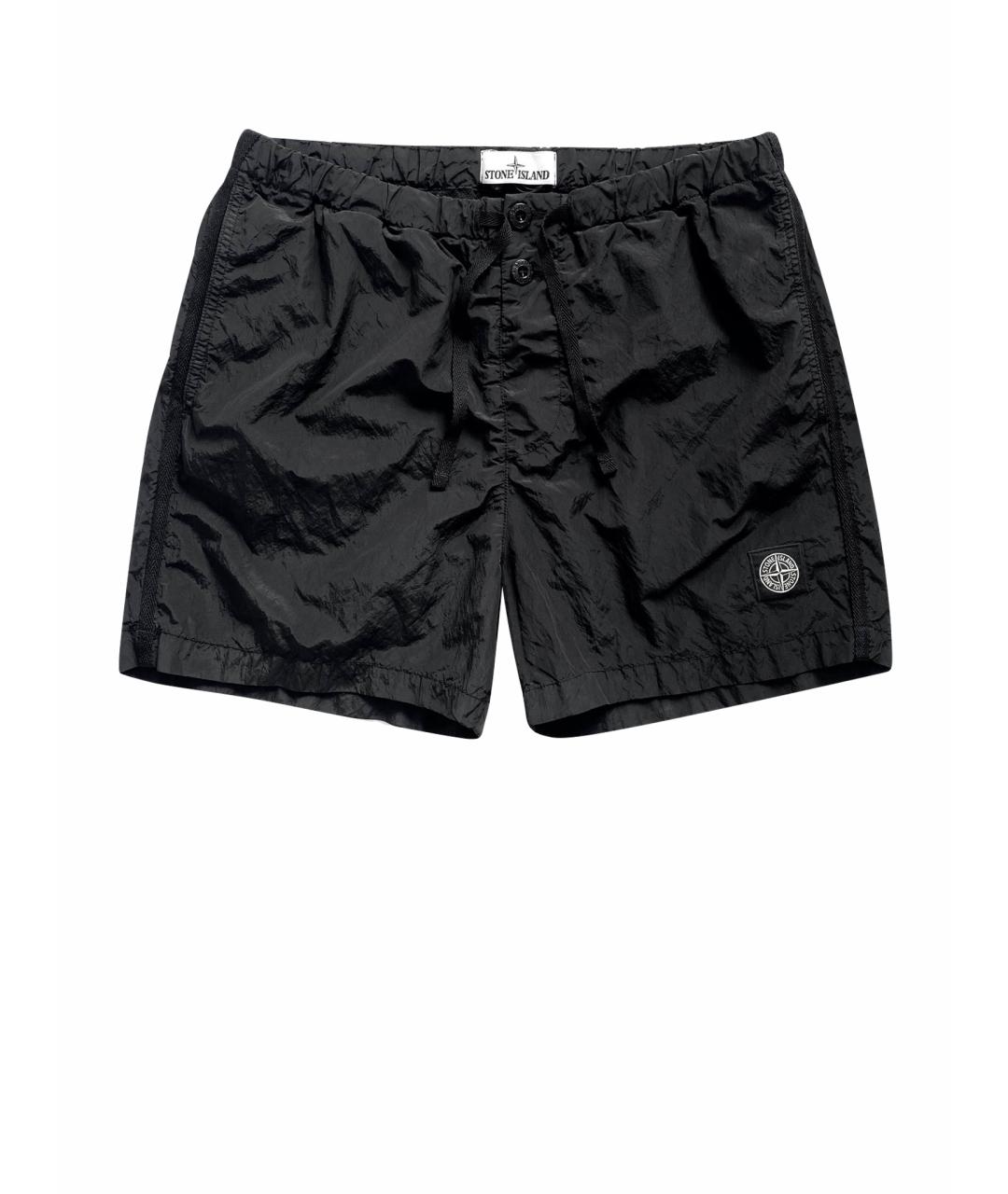 STONE ISLAND Черные нейлоновые шорты, фото 7