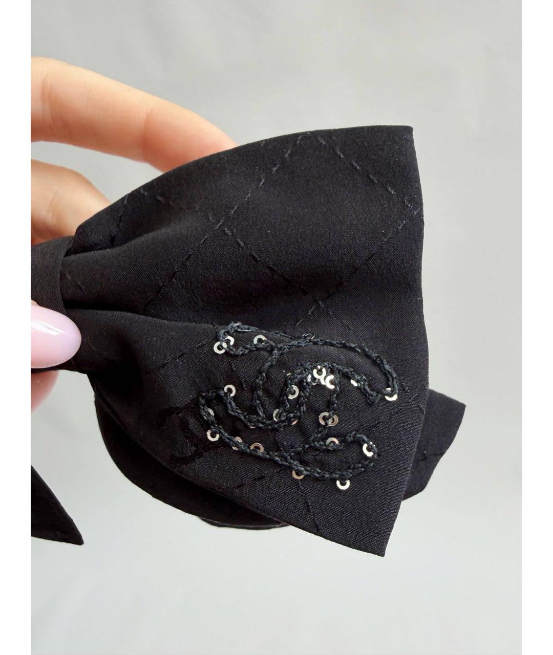 CHANEL Черная заколка, фото 5