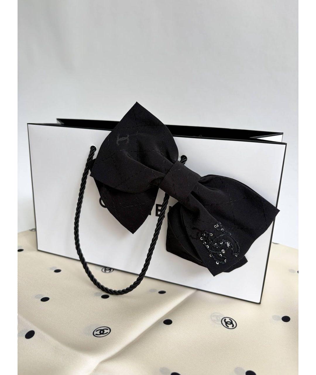 CHANEL Черная заколка, фото 6