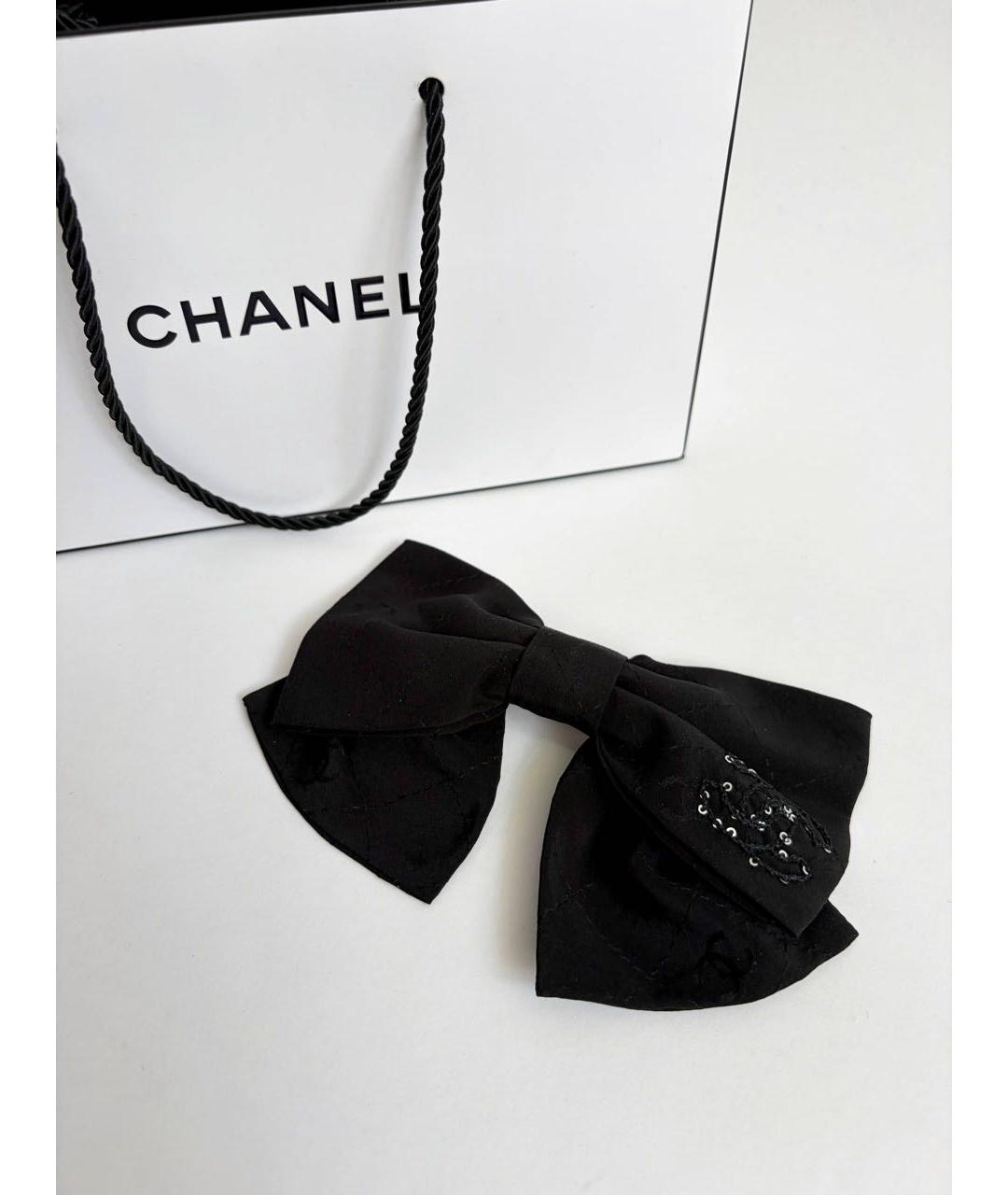 CHANEL Черная заколка, фото 2
