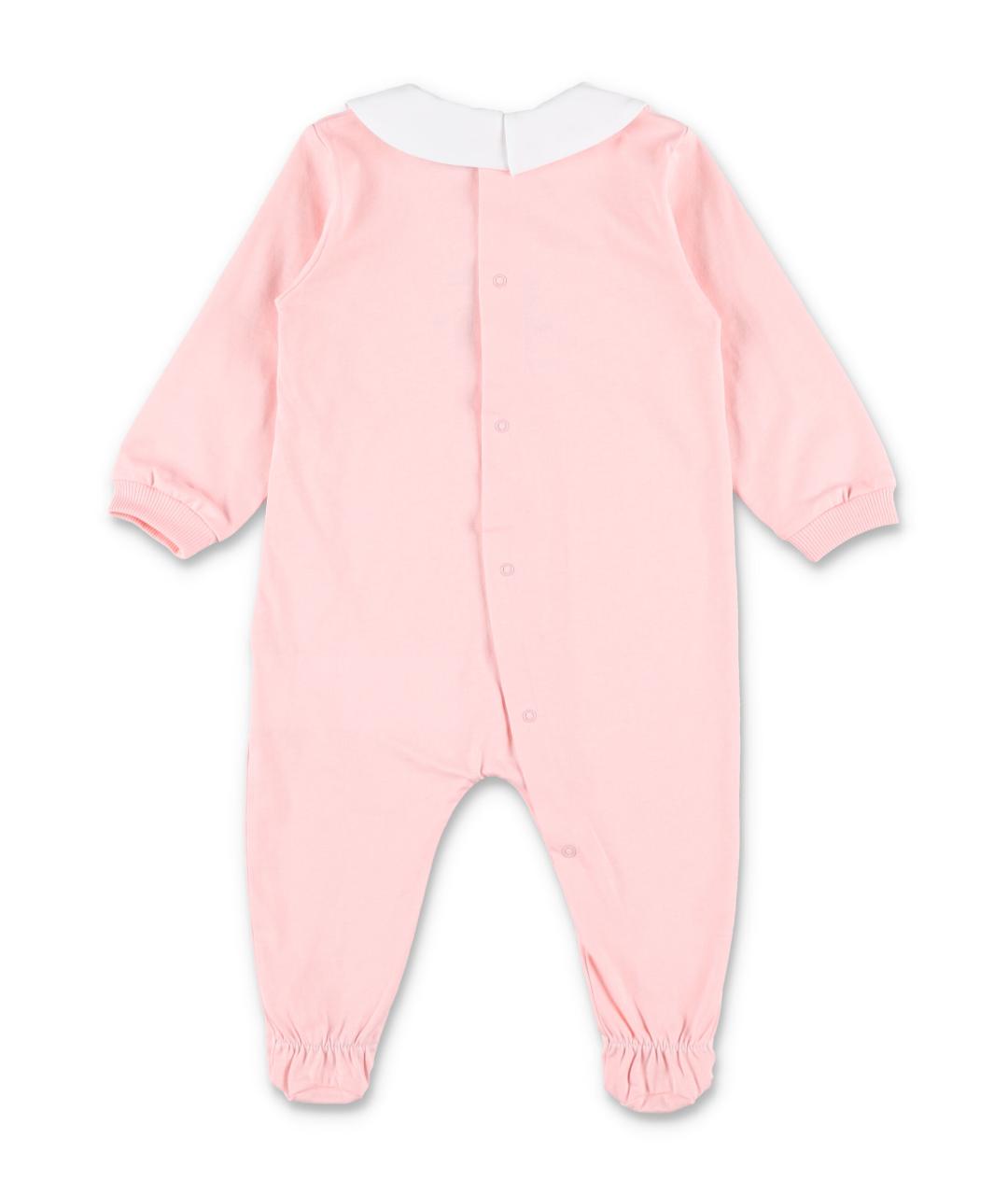 MOSCHINO BABY Розовый хлопковый боди/ползунок, фото 3