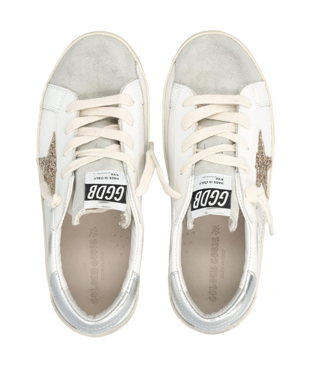 GOLDEN GOOSE Белые кожаные кеды, фото 2