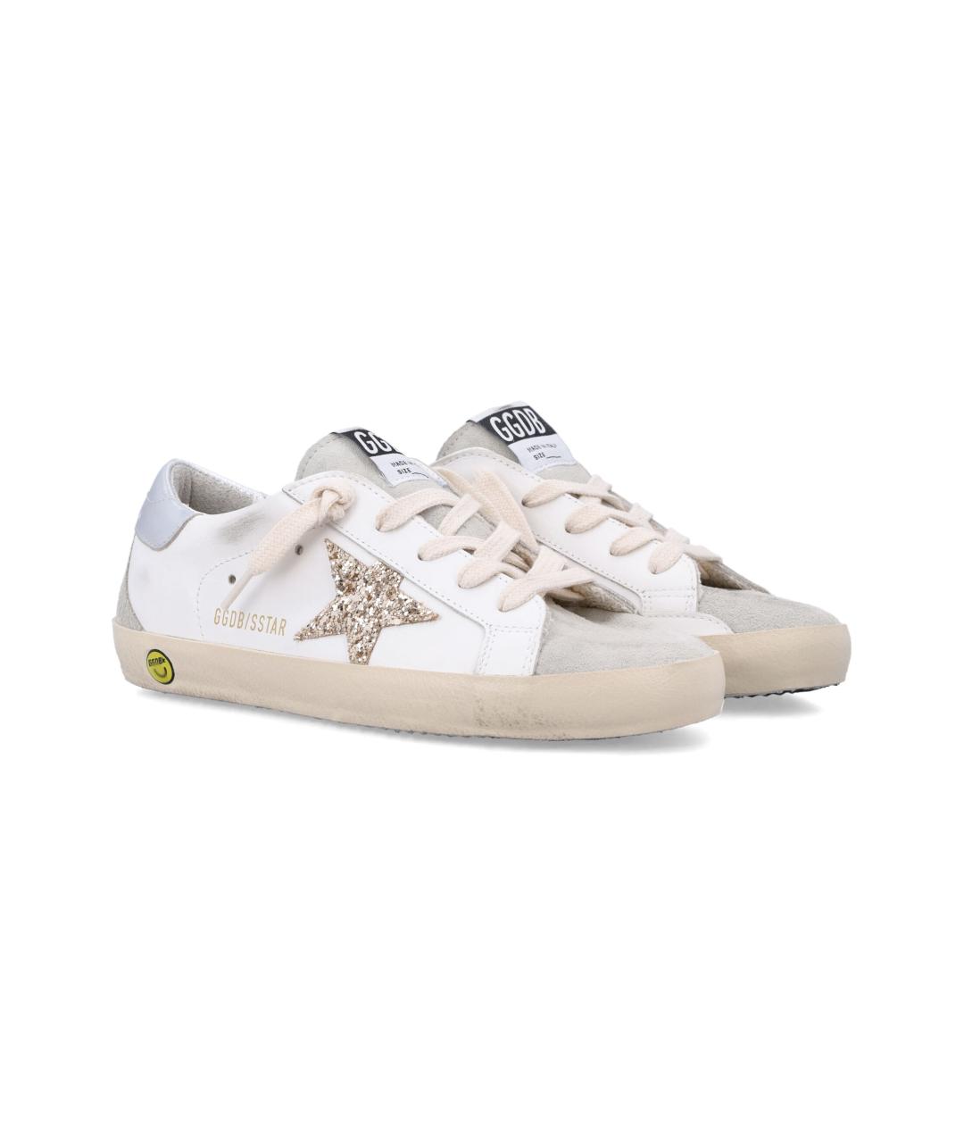 GOLDEN GOOSE Белые кожаные кеды, фото 3