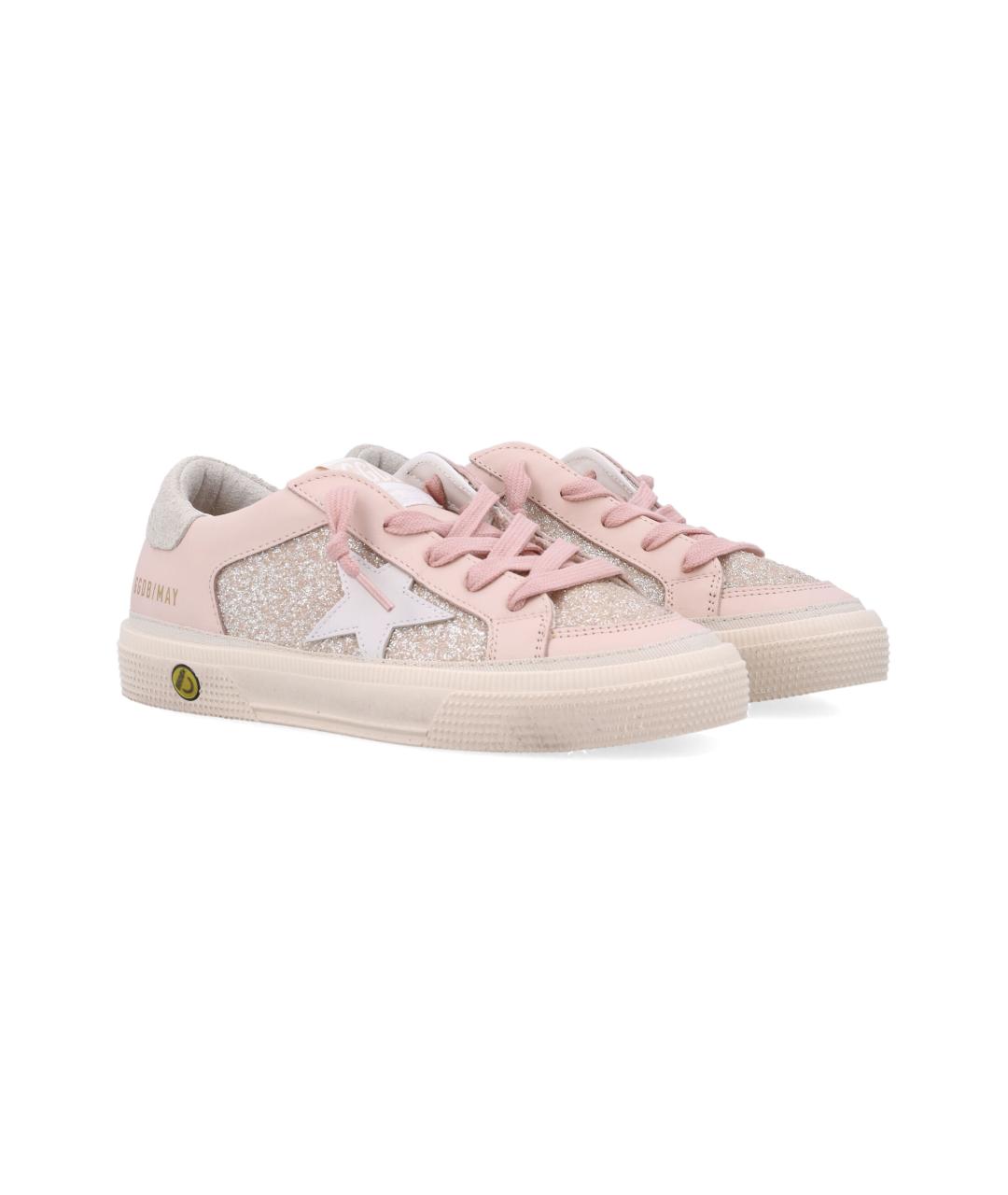 GOLDEN GOOSE Розовые кожаные кеды, фото 3