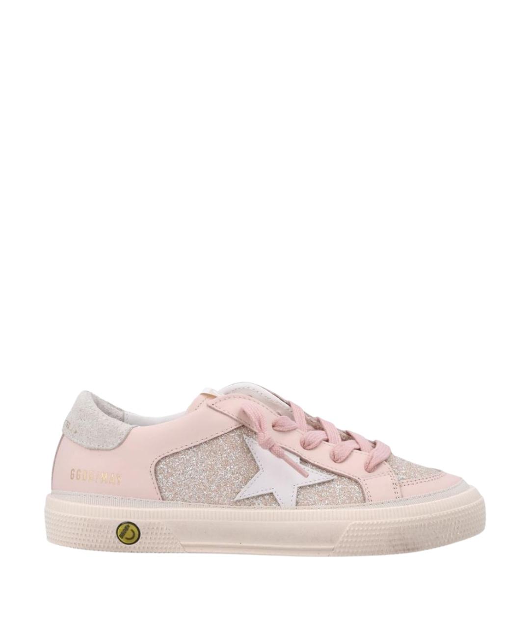 GOLDEN GOOSE Розовые кожаные кеды, фото 1