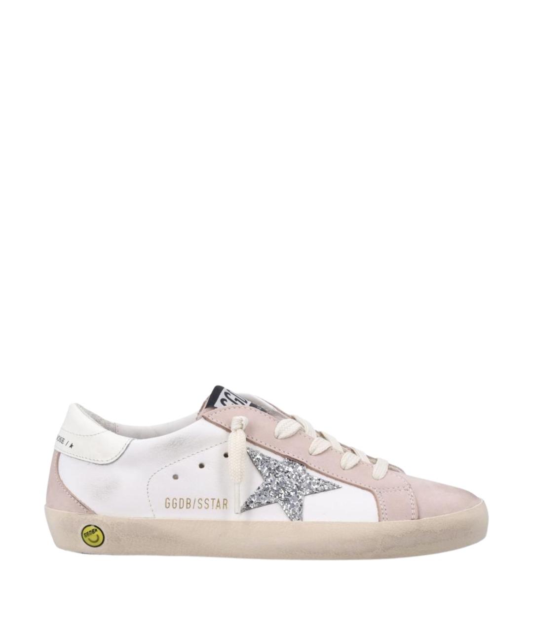 GOLDEN GOOSE Белые кожаные кеды, фото 1