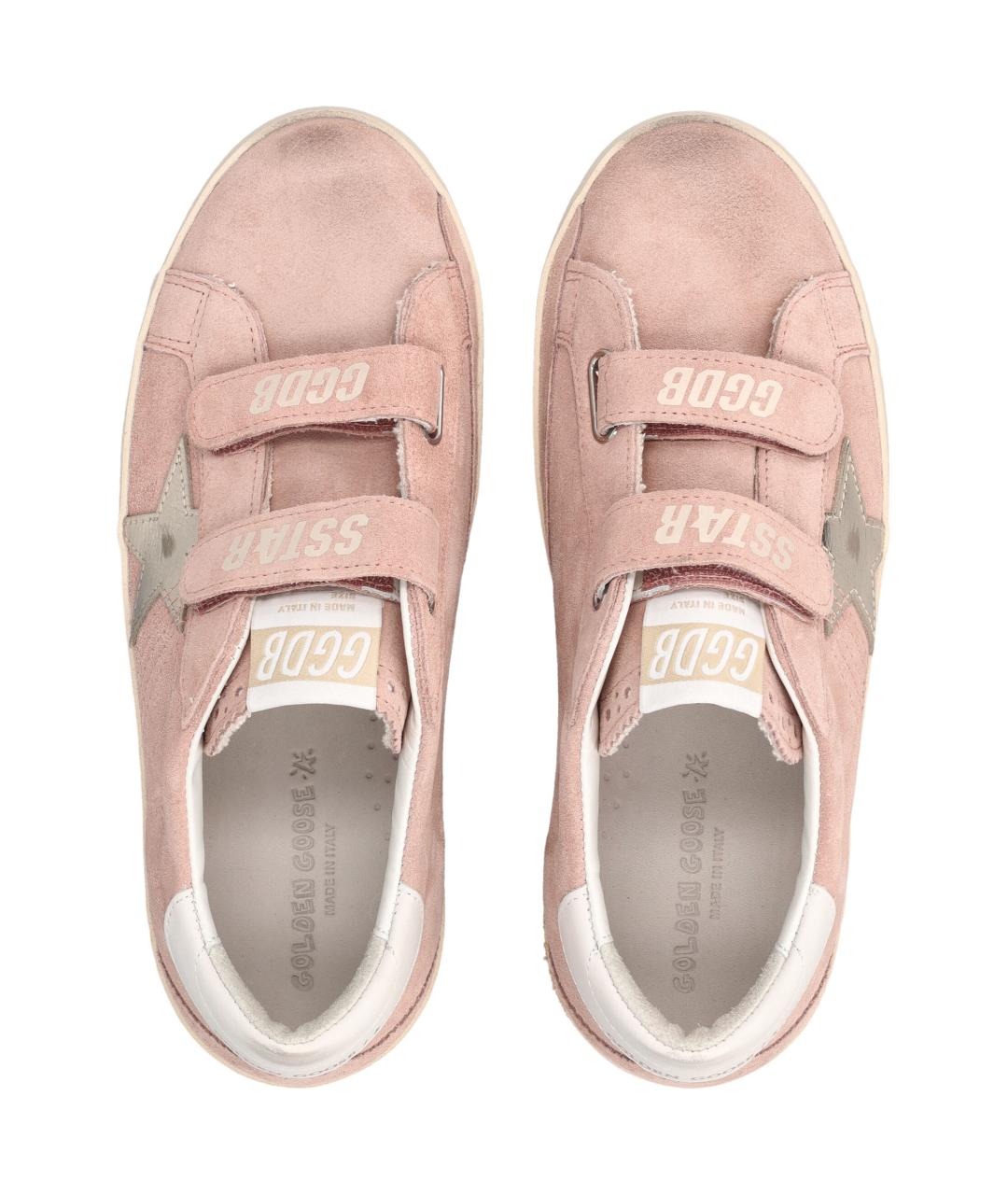 GOLDEN GOOSE Розовые кожаные кеды, фото 2