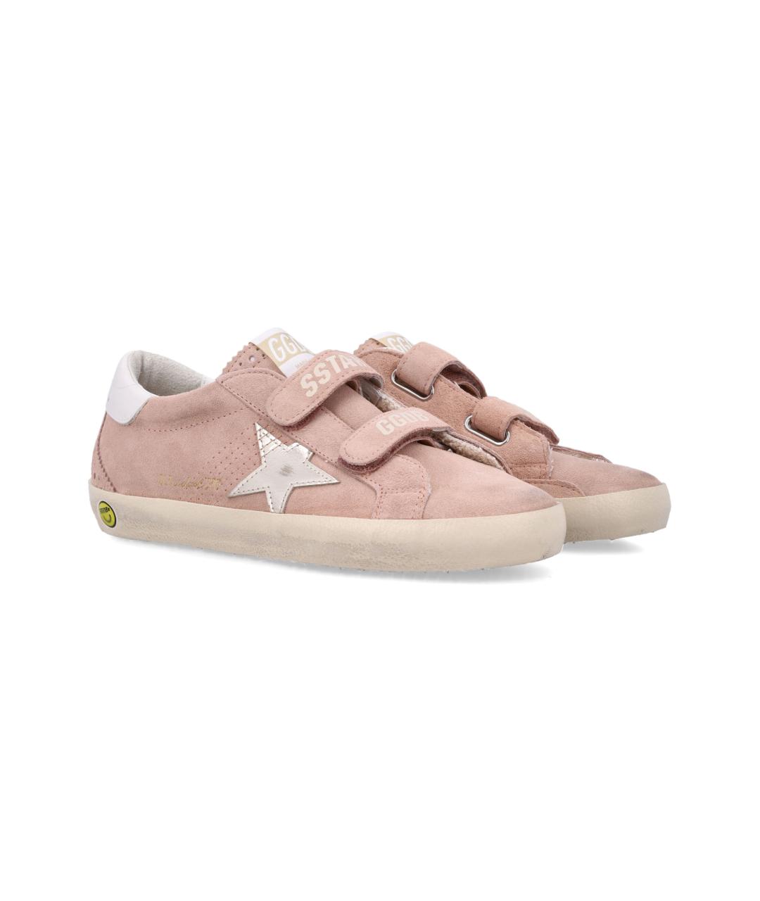 GOLDEN GOOSE Розовые кожаные кеды, фото 3