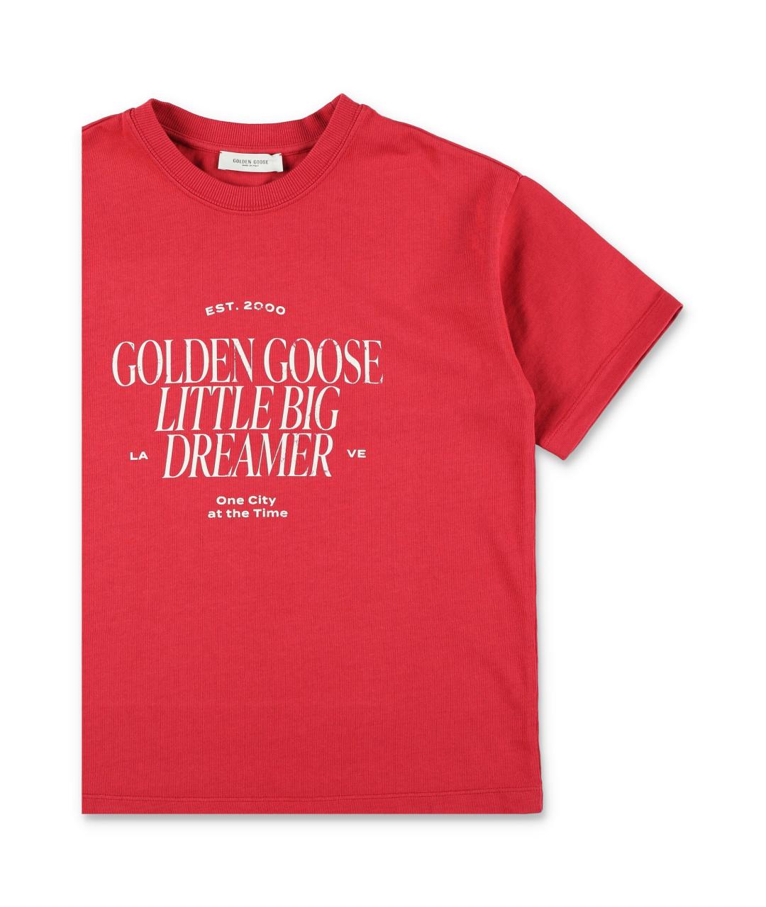 GOLDEN GOOSE Красный хлопковый детская футболка / топ, фото 2