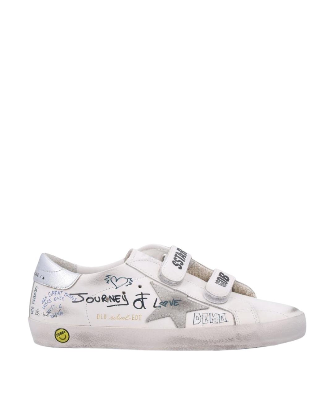 GOLDEN GOOSE Белые кожаные кеды, фото 1