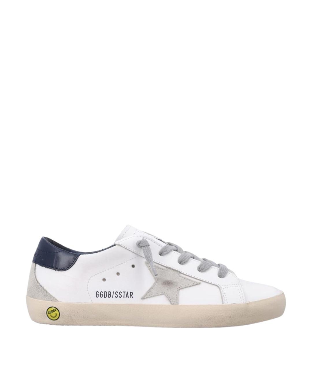 GOLDEN GOOSE Белые кожаные кеды, фото 1