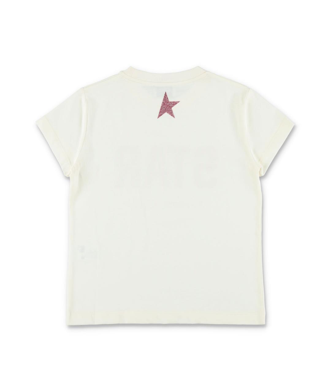 GOLDEN GOOSE Белый хлопковый детская футболка / топ, фото 3