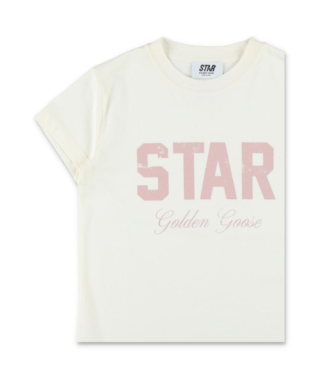 GOLDEN GOOSE Белый хлопковый детская футболка / топ, фото 2