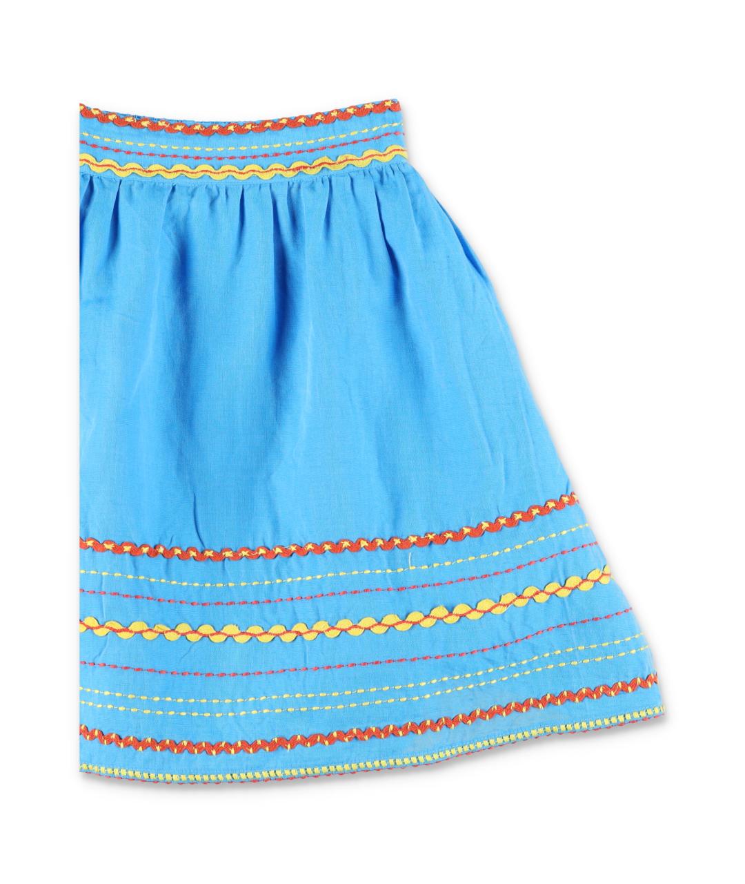 STELLA MCCARTNEY KIDS Синяя льняная юбка, фото 2