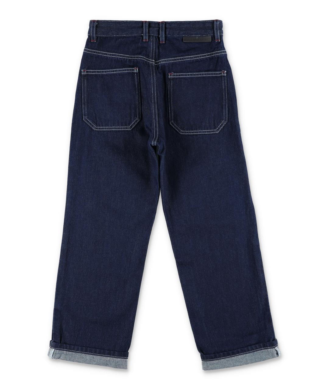 STELLA MCCARTNEY KIDS Синие хлопковые детские джинсы, фото 3