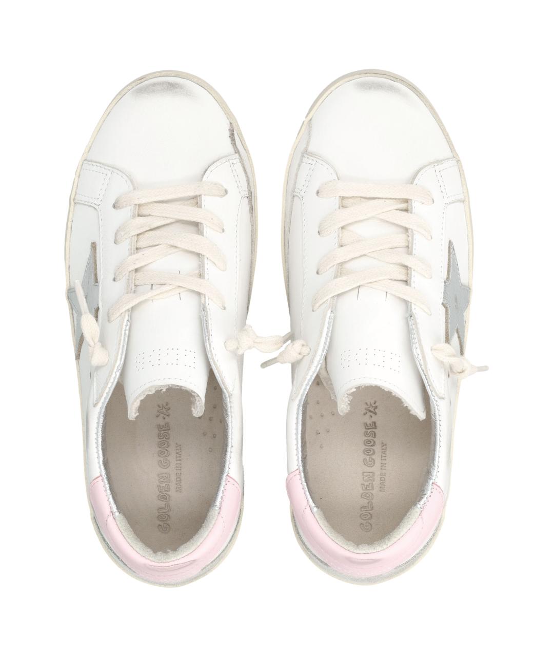 GOLDEN GOOSE Белые кожаные кеды, фото 4
