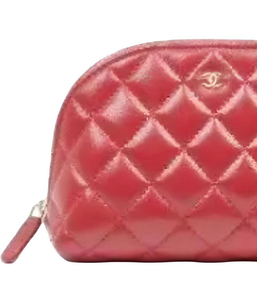 CHANEL Красная кожаная косметичка, фото 2
