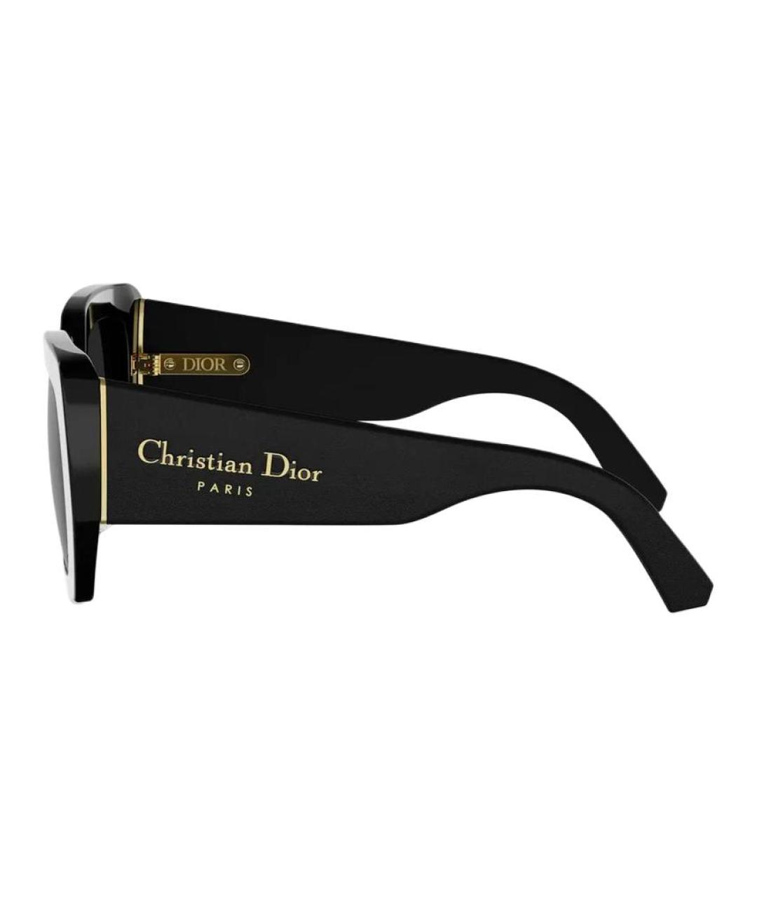 CHRISTIAN DIOR Черные пластиковые солнцезащитные очки, фото 3