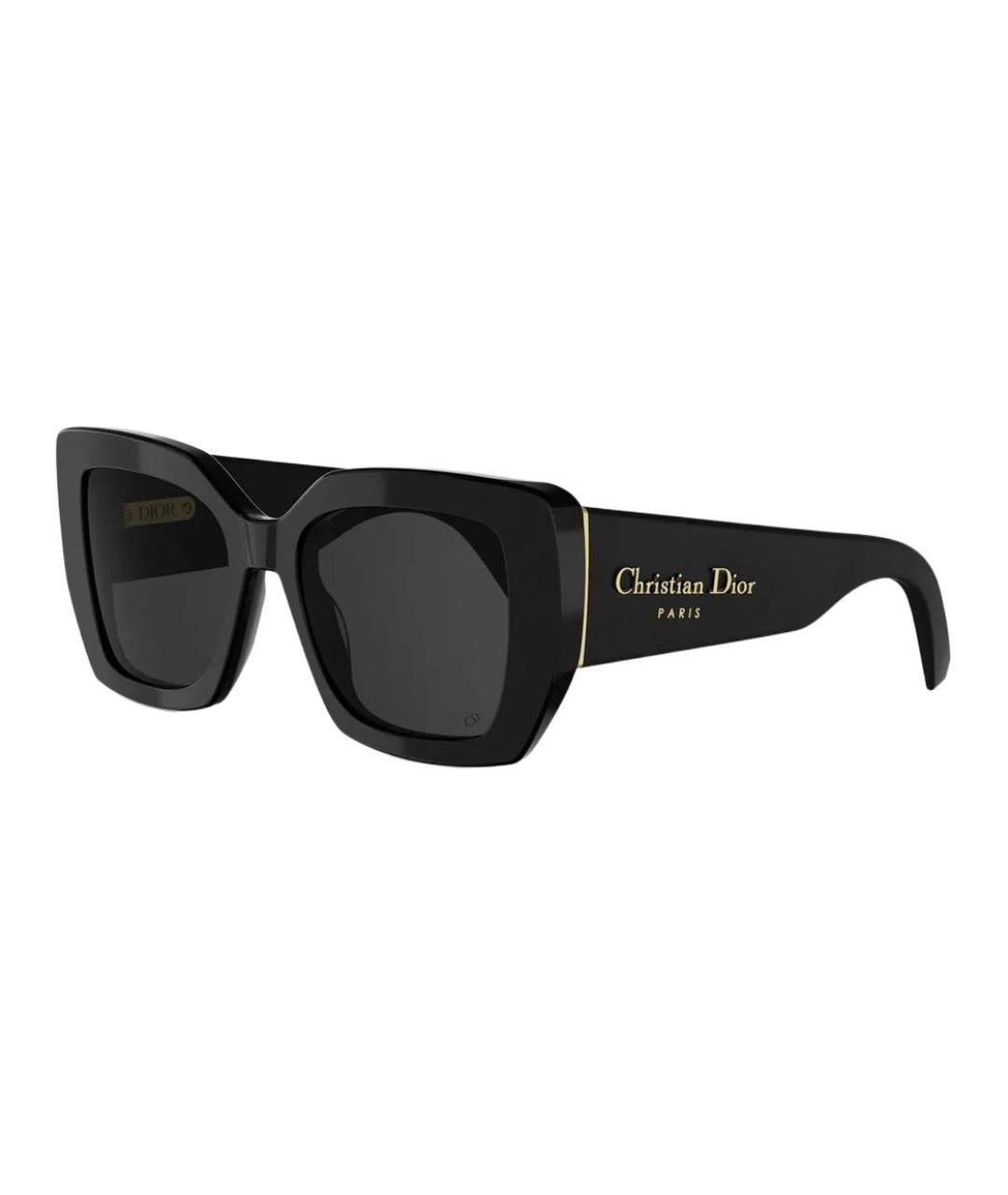 CHRISTIAN DIOR Черные пластиковые солнцезащитные очки, фото 4